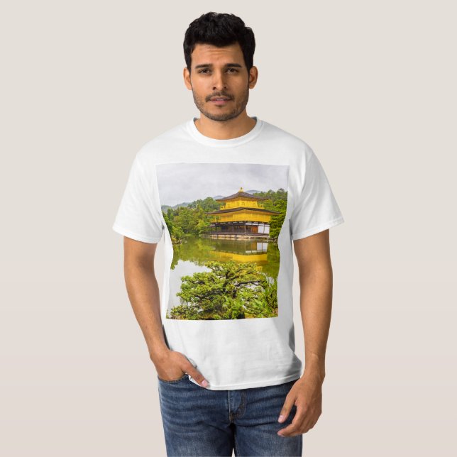 Kinkaku-ji eller Golden Pavilion och Pond, Kyoto T Shirt (Hel framsida)