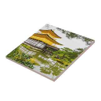 Kinkaku-ji, guldpajon, Kyoto Kakelplatta