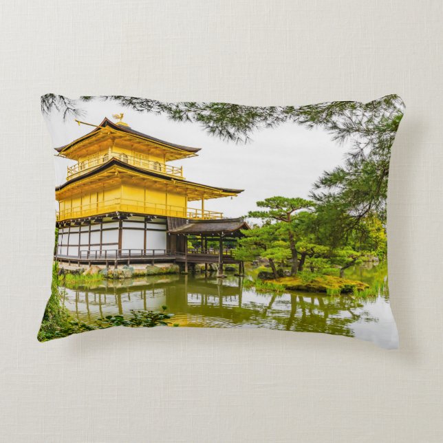 Kinkaku-ji, guldpajon, Kyoto Prydnadskudde (Baksidan)