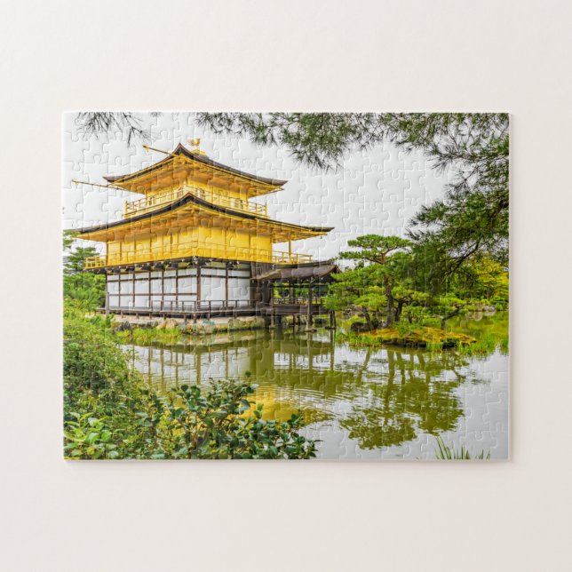 Kinkaku-ji, guldpajon, Kyoto Pussel (Horisontell)