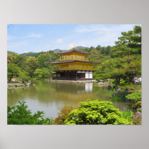 Kinkaku-ji i Golden Pavilion-templet Kyoto Poster