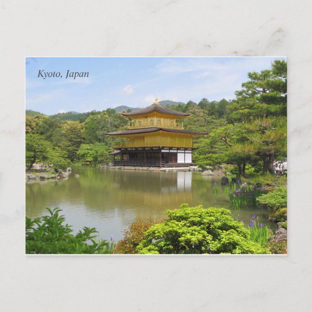 Kinkaku-ji i Golden Pavilion-templet Kyoto Vykort (Framsida)