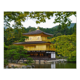 Kinkaku-ju (guld- Pavillion), Kyoto - fototryck