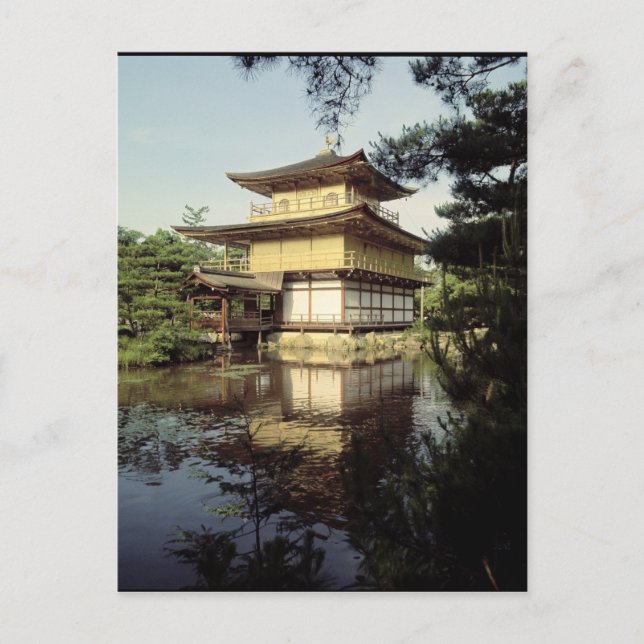 Kinkaku-templet som är avsett för minnet vykort (Framsida)