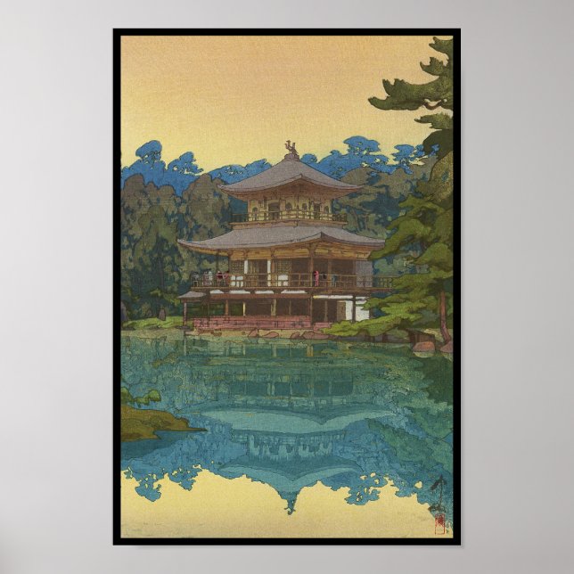 Kinkakuji Temple Yoshida Hiroshi shin hanga art Poster (Framsidan)