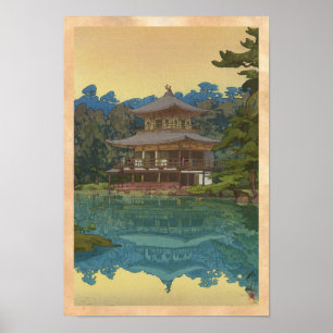 Kinkakuji-templet Yoshida Hiroshi shin hanga konst Poster