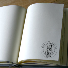 Kinkalow Cat, Bok från Bibliotek Stämpel