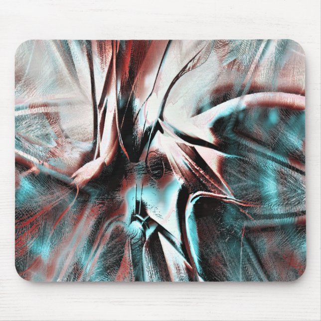 kinkat brunt rött till blått pixelöverdraget struk musmatta (Framsidan)