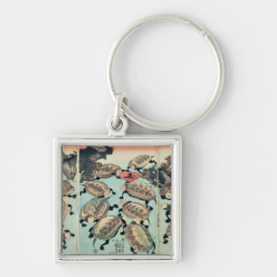 Kinki-Myo-Myo Fyrkantig Silverfärgad Nyckelring