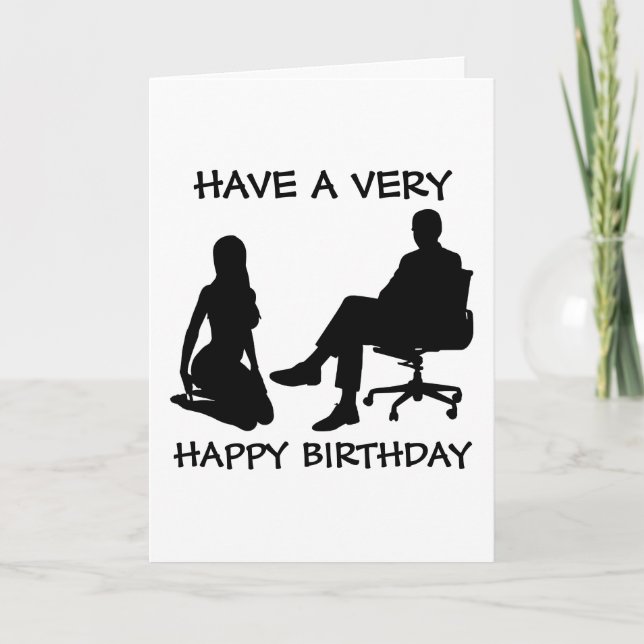 KINKY BIRTHDAY Greeting Cards for WIFE Kort (Framsida)