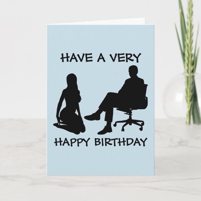 KINKY BIRTHDAY-KORT FÖR DOMINANT HIM KORT (Framsida)