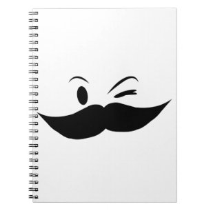 Kinky Mustache Anteckningsbok Med Spiral