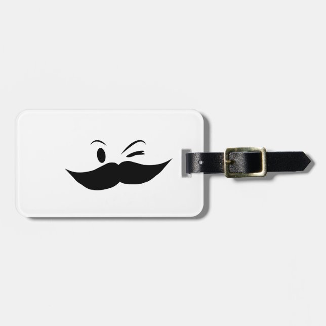 Kinky Mustache Bagagebricka (Horisontell Framsida)
