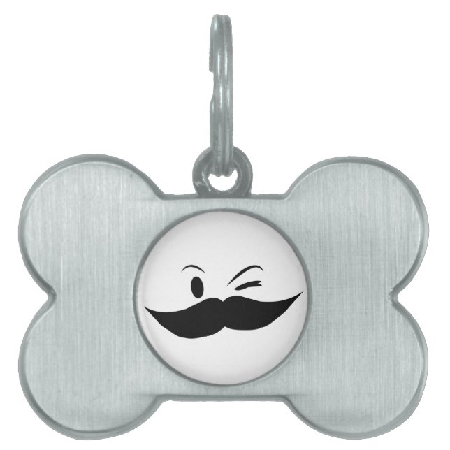Kinky Mustache ID-bricka Husdjur (Framsidan)
