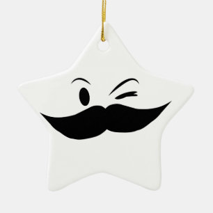 Kinky Mustache Julgransprydnad Keramik