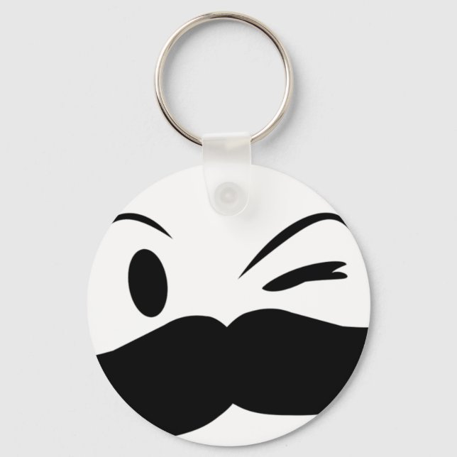 Kinky Mustache Nyckelring (Framsida)