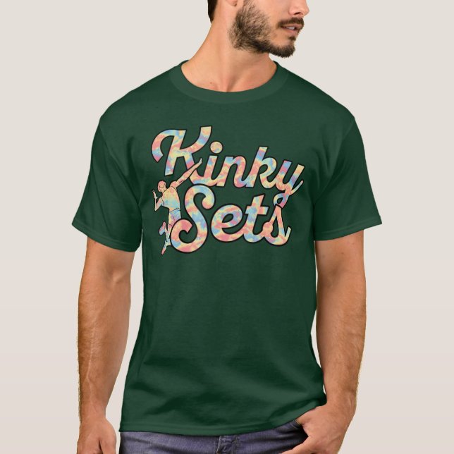 Kinky Sets Funny Sports Game Volleyball Player gir T Shirt (Framsida)