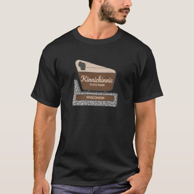 Kinnickinnic State Park Wisconsin Welcome Sign Vac T Shirt (Framsida)