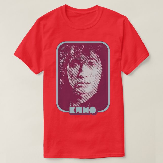 KINO Viktor Tsoi Retro Fläkt Design T Shirt (Design framsida)