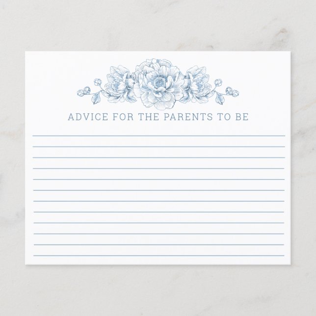 Kinoiserie Baby Shower Adapter - Blue & White (Framsida)