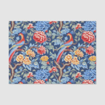 Kinoiserie Birds Blommigt Painting Decoupage