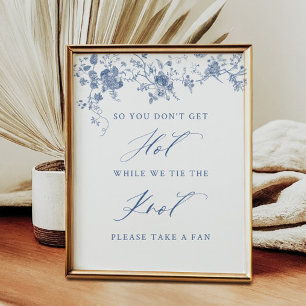Kinoiserie Blue Blommigt Bröllop Loving Memory Sig Poster