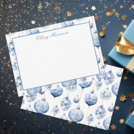 Kinoiserie Blue & White julprydnader Tack Kort