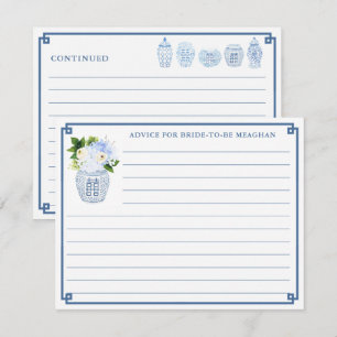 Kinoiserie Chic Blue & White Bröllop Adapter Inbjudningar