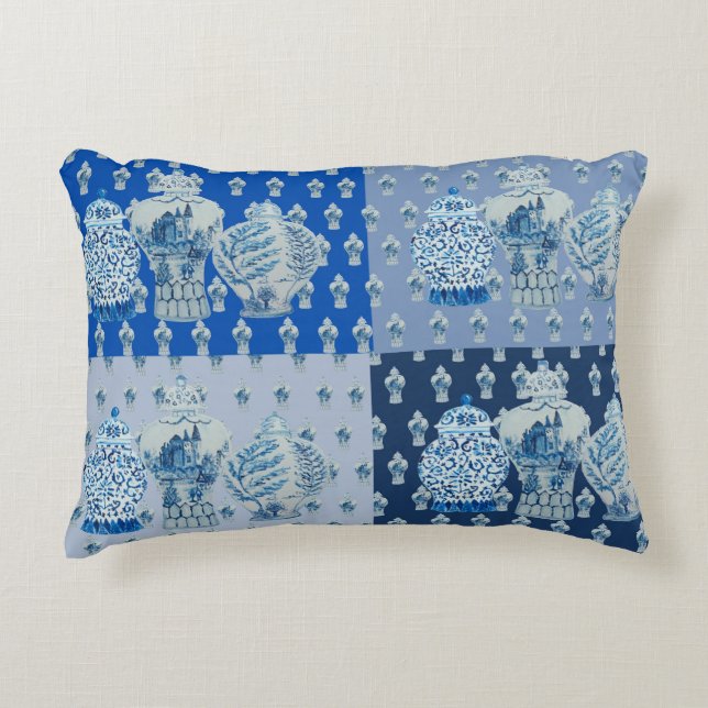 Kinoiserie Ginger Burk Burk Throw Accent Pillow Prydnadskudde (Framsidan)