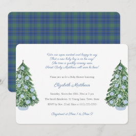 Kinoiserie-julbabyskor för Boy Dikt Inbjudningar