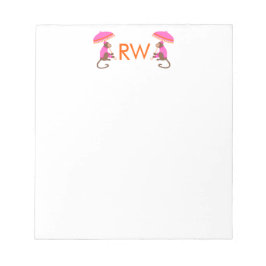 Kinoiserie Monkey Note Pad Anteckningsblock