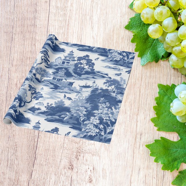 Kinoiserie Oriental Ligcape Painting Presentpapper (Skapare uppladdad)