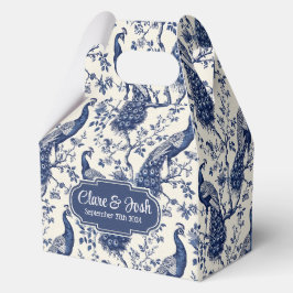Kinoiserie Stil Peacock Theme Wedor Favor Box Presentaskar