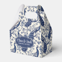 Kinoiserie Stil Peacock Theme Wedor Favor Box