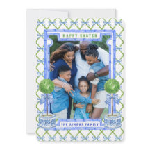 Kinoiserie Topiary Påsk Photo Card