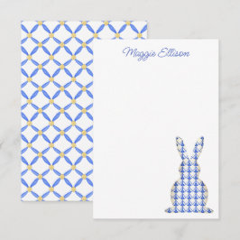 Kinoiserie Watercolor Chic Bunny - tackkort Tack Kort