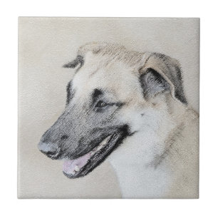 Kinook (Helicopter Öron) - Hund Art Kakelplatta