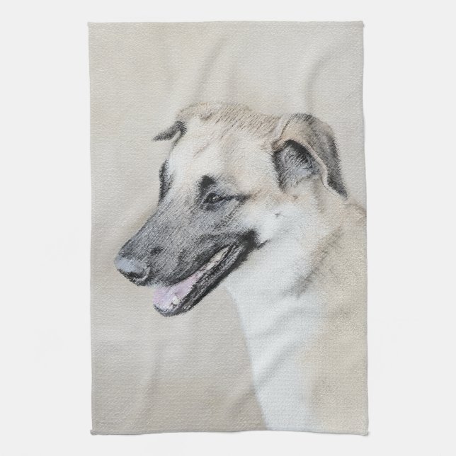 Kinook (Helicopter Öron) - Hund Art Kökshandduk (Vertikal)