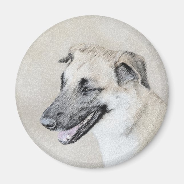 Kinook (Helicopter Öron) - Hund Art Magnet (Framsidan)