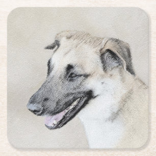 Kinook (Helicopter Öron) - Hund Art Underlägg Papper Kvadrat