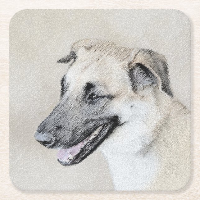 Kinook (Helicopter Öron) - Hund Art Underlägg Papper Kvadrat (Framsidan)