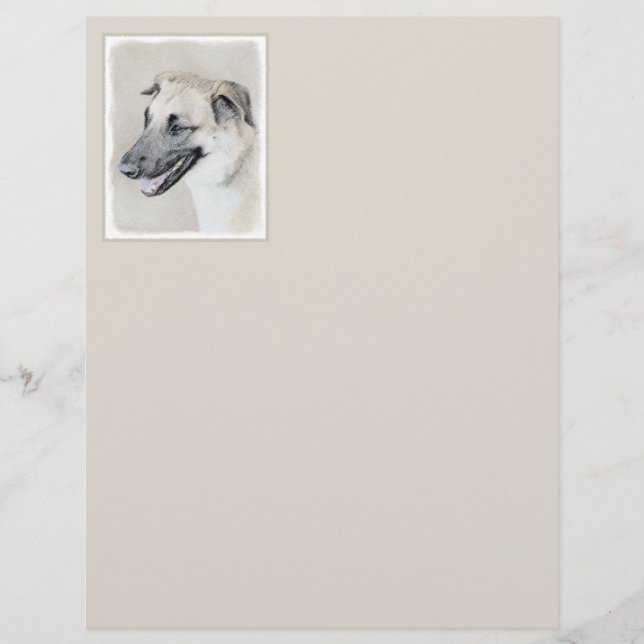 Kinook-målning (släppt Öron) - Original Hund Art (Framsida)