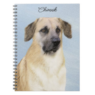 Kinook-målning (släppt Öron) - Original Hund Art Anteckningsbok