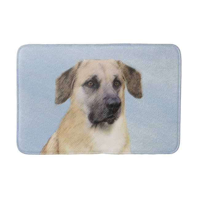 Kinook-målning (släppt Öron) - Original Hund Art Badrumsmatta (Framsidan)