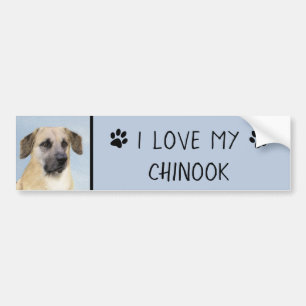 Kinook-målning (släppt Öron) - Original Hund Art Bildekal