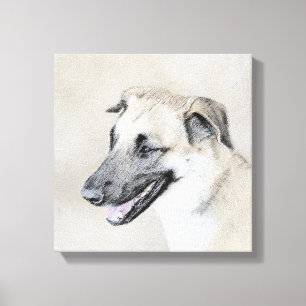 Kinook-målning (släppt Öron) - Original Hund Art Canvastryck