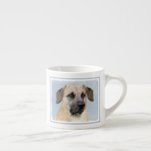 Kinook-målning (släppt Öron) - Original Hund Art Espressomugg