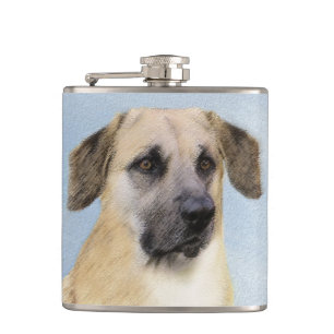 Kinook-målning (släppt Öron) - Original Hund Art Fickplunta