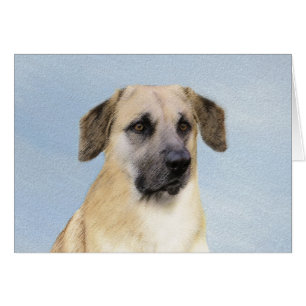 Kinook-målning (släppt Öron) - Original Hund Art Hälsningskort