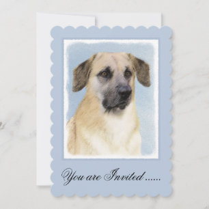 Kinook-målning (släppt Öron) - Original Hund Art Inbjudningar